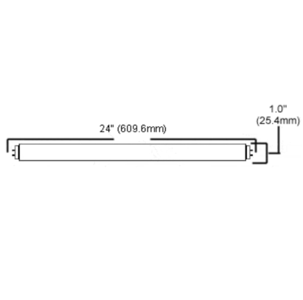 24 Inch T8 Fluorescent Tube Light Bulb 17W 3500K Neutral White G13 Bi-Pin Base 2 Foot Linear Lamp Pack of 10 G99204