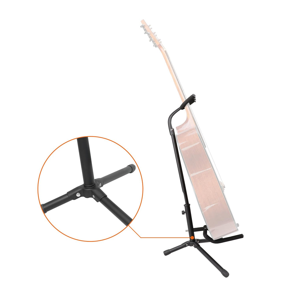 Black Height Adjustable Foldable Guitar Stand C16249