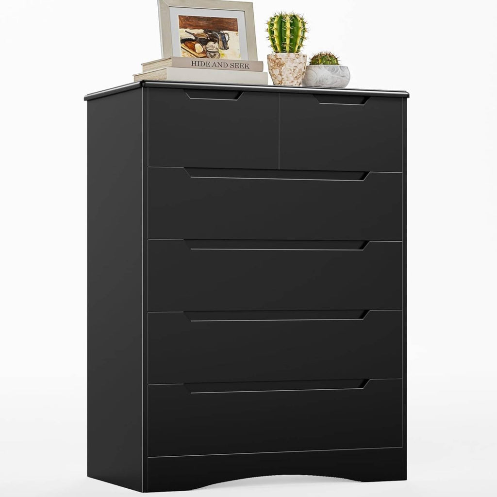 Black 6 Drawer Dresser Z8079