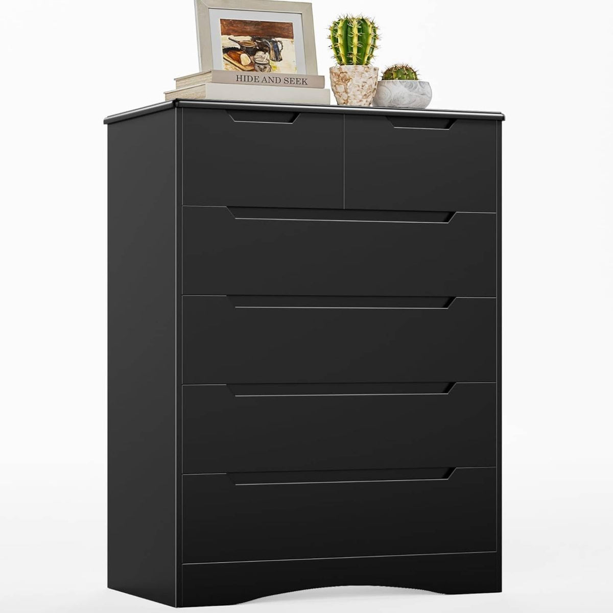 Black 6 Drawer Dresser Z8079