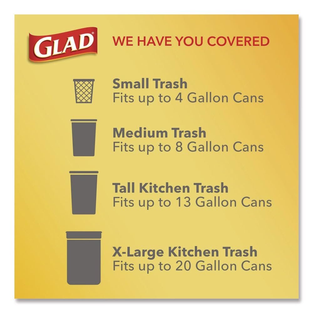 Small Quick-Tie Trash Bags, 4 gal, 0.5 mil, White S912539