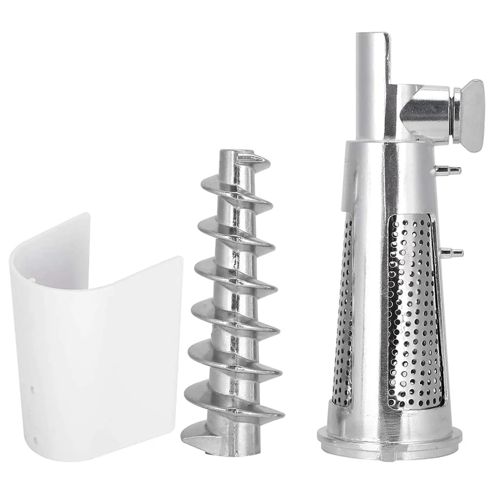 Meat Grinder Attachment for Mixers, White & Silver Q356