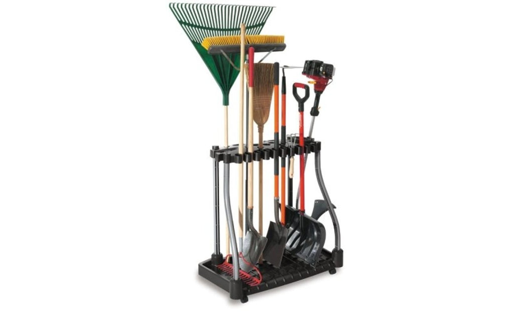 Black Wheeled Garage Tool Tower Rack B1476