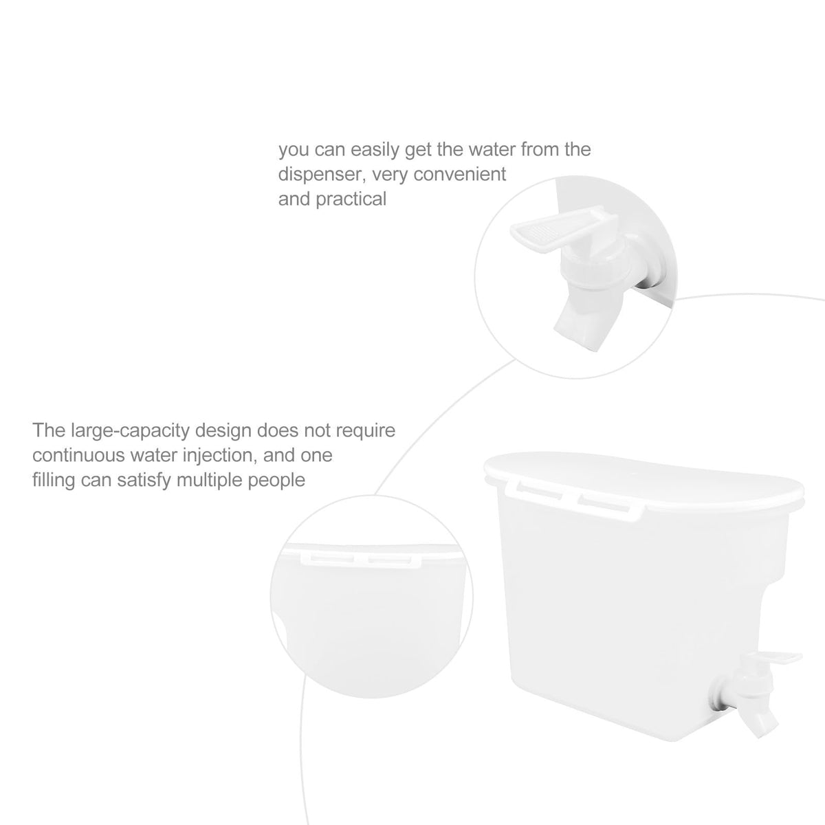 Large-capacity Heat-resistant Pp Cold Water Jug with Faucet Y82962
