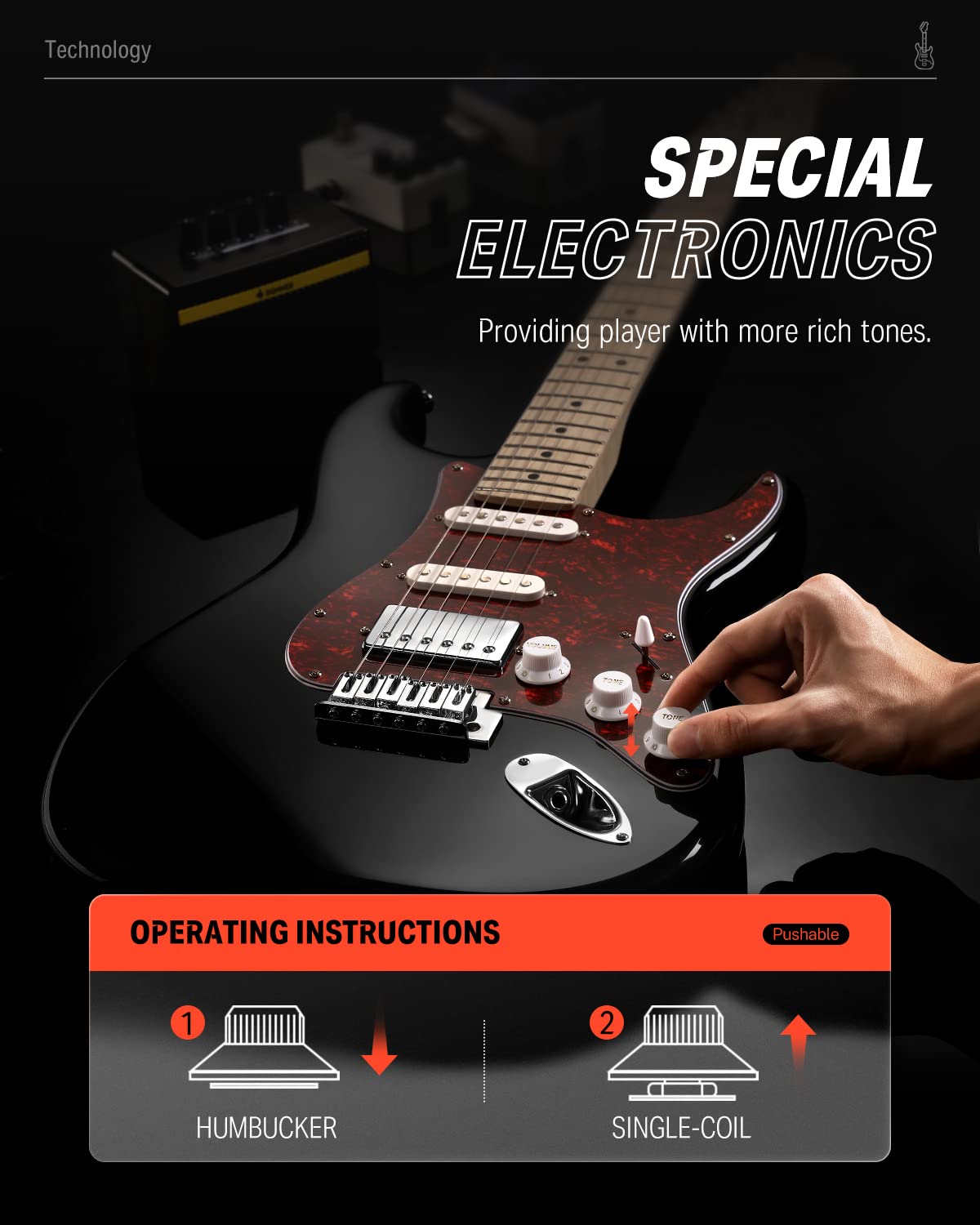 Electric Guitar HSS Coil Split S79756