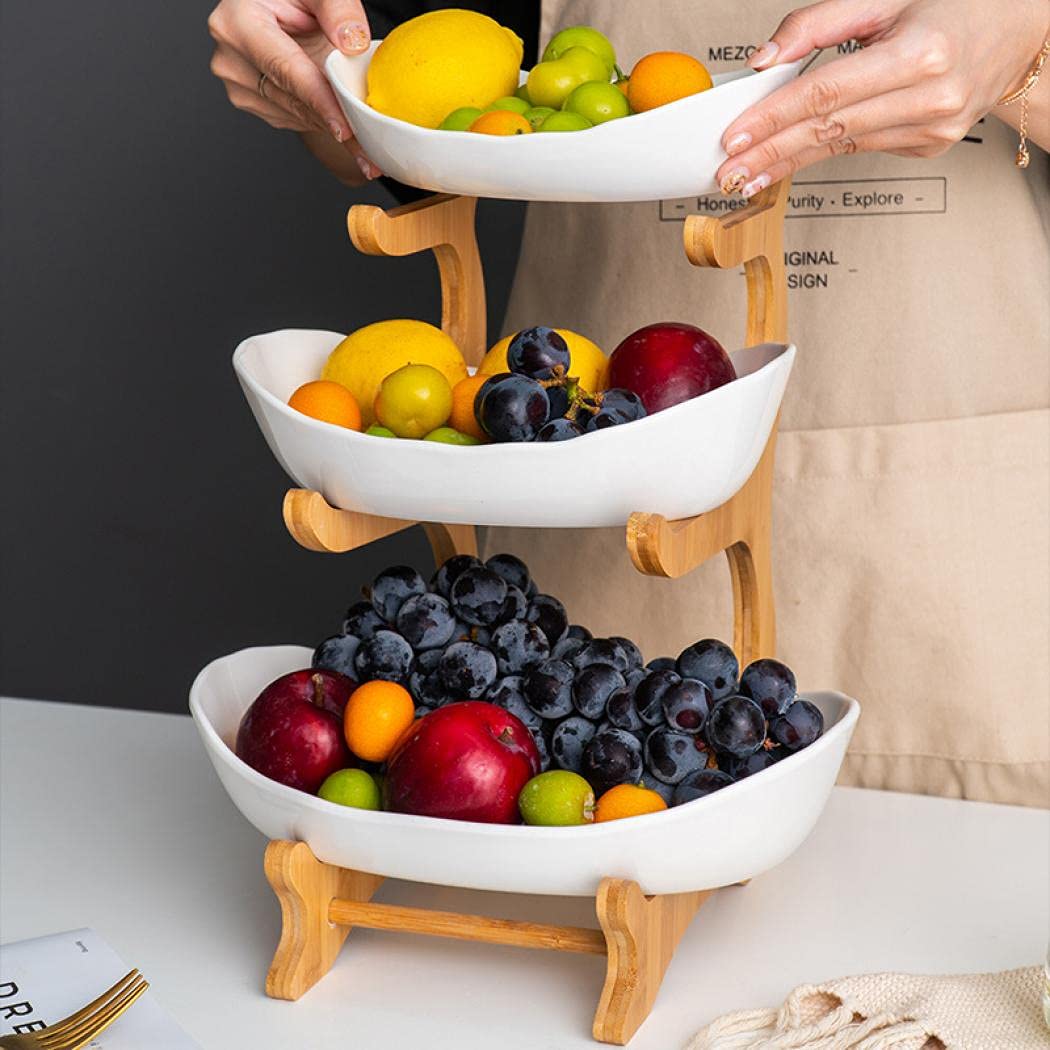 3 Tier Ceramic Fruit Basket Stand N3092