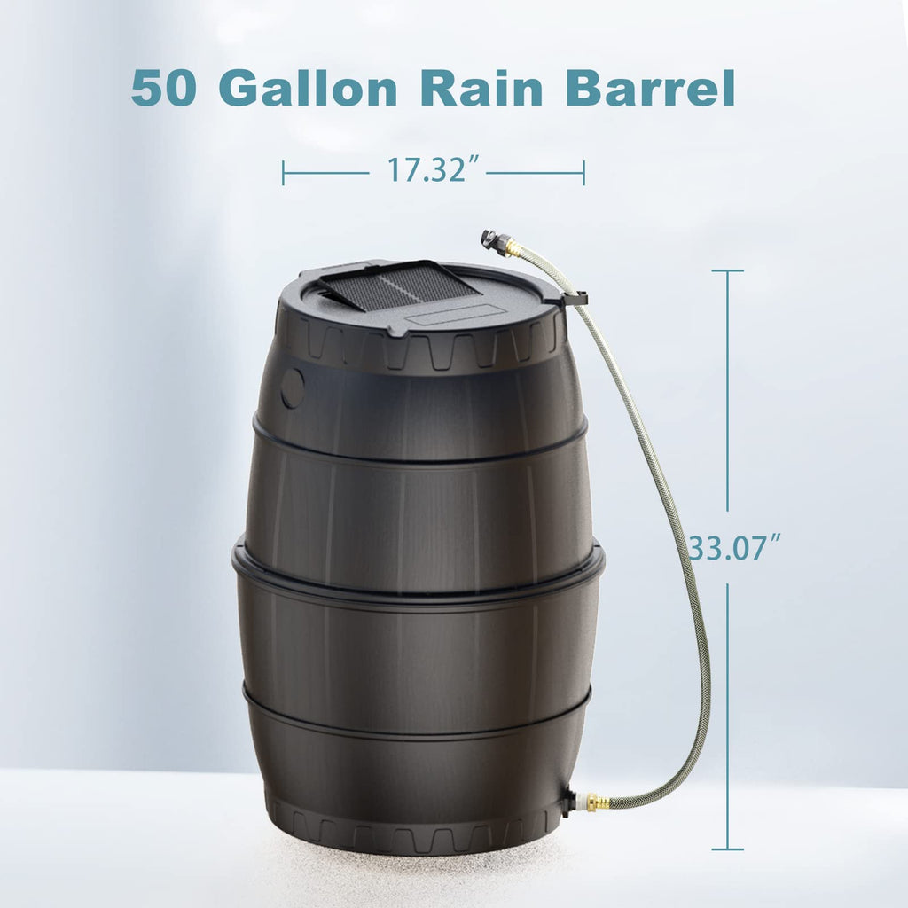 50 Gallon BPA Free Rainwater Collection Barrel with Water Diverter Q146395