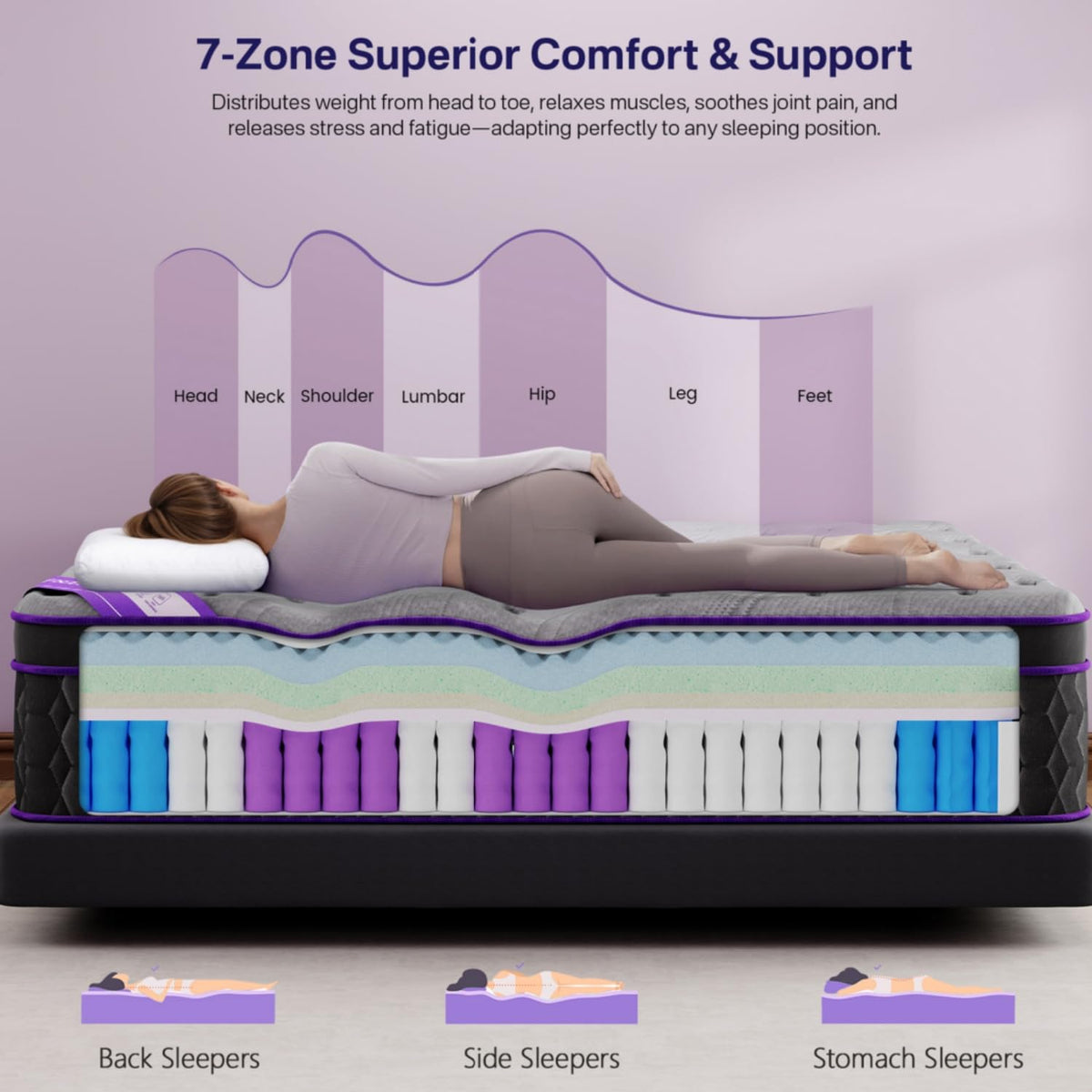 12 Inch Full Size Hybrid Mattress K3383