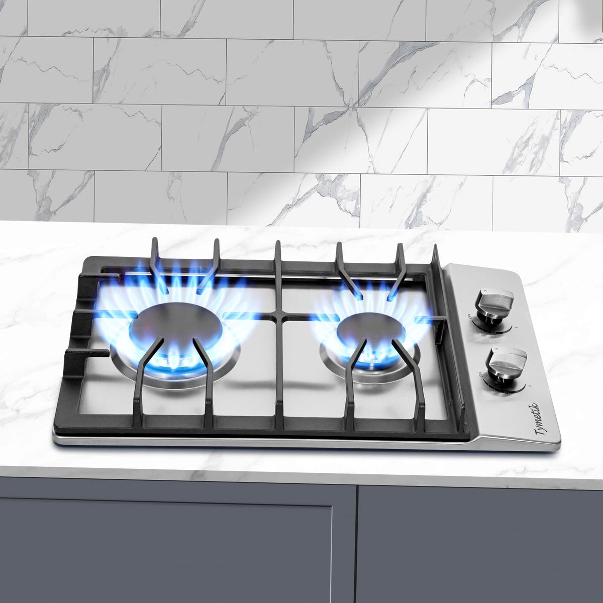 12 Inch 2 Burners Stainless Steel Gas Cooktop Y63746