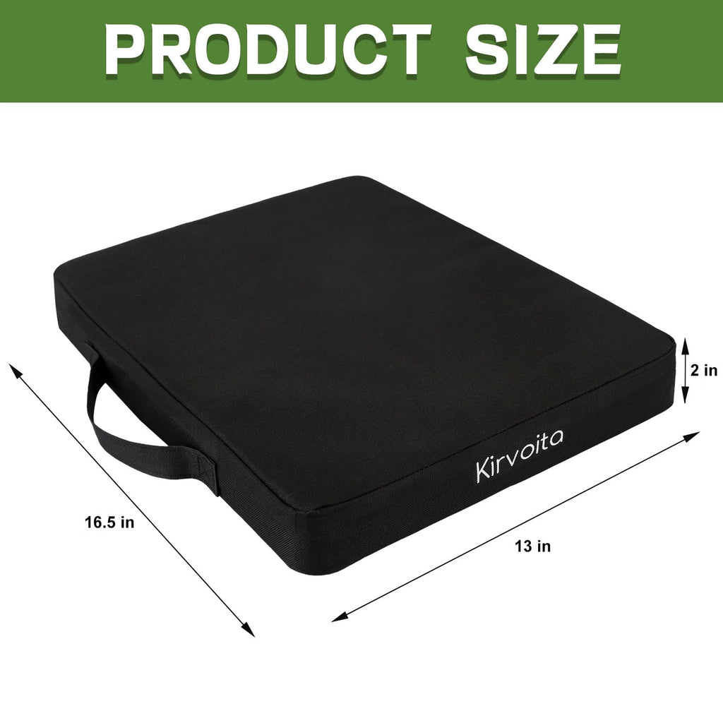 Black 2 Pack Waterproof Oxford Stadium Seat Cushions R697