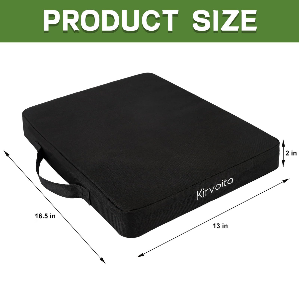 Black 2 Pack Waterproof Oxford Stadium Seat Cushions R697