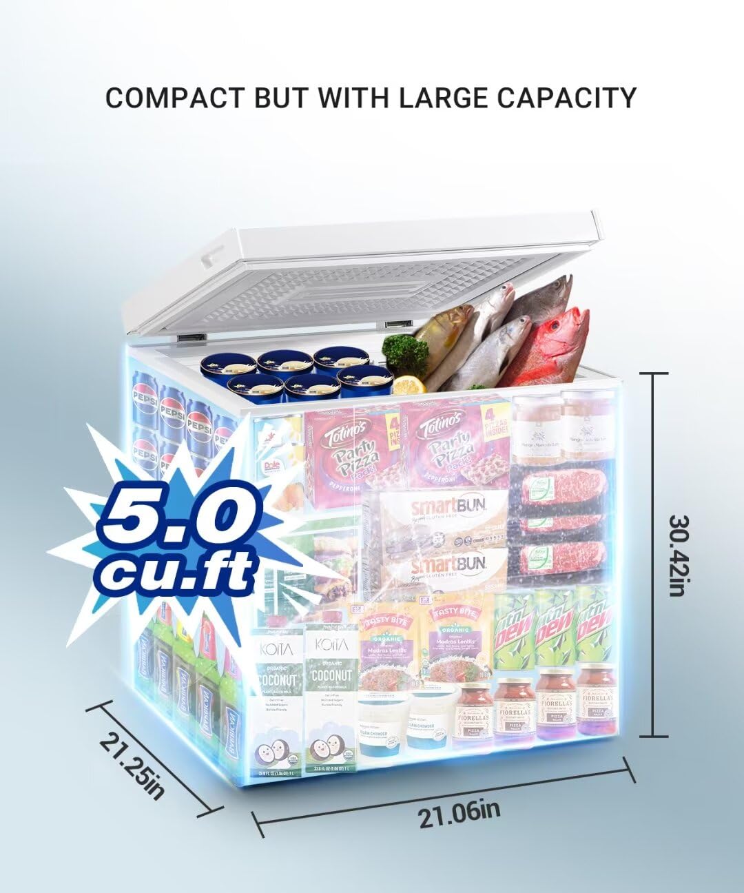 5.0 cu.ft Chest Freezer with Temperature Control F901