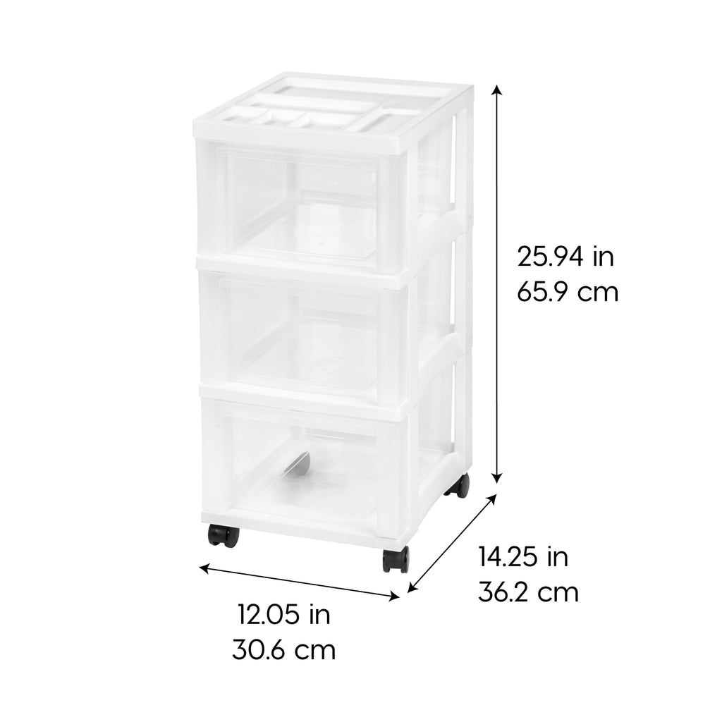 3 Drawer Rolling Storage Cart Q96080