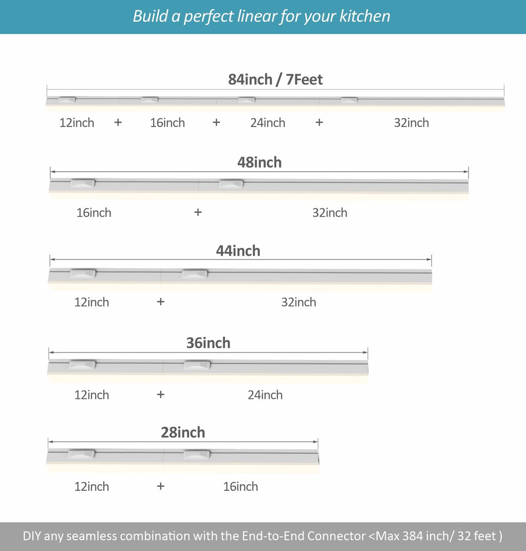 24 Inch Linkable LED Under Cabinet Lighting X520