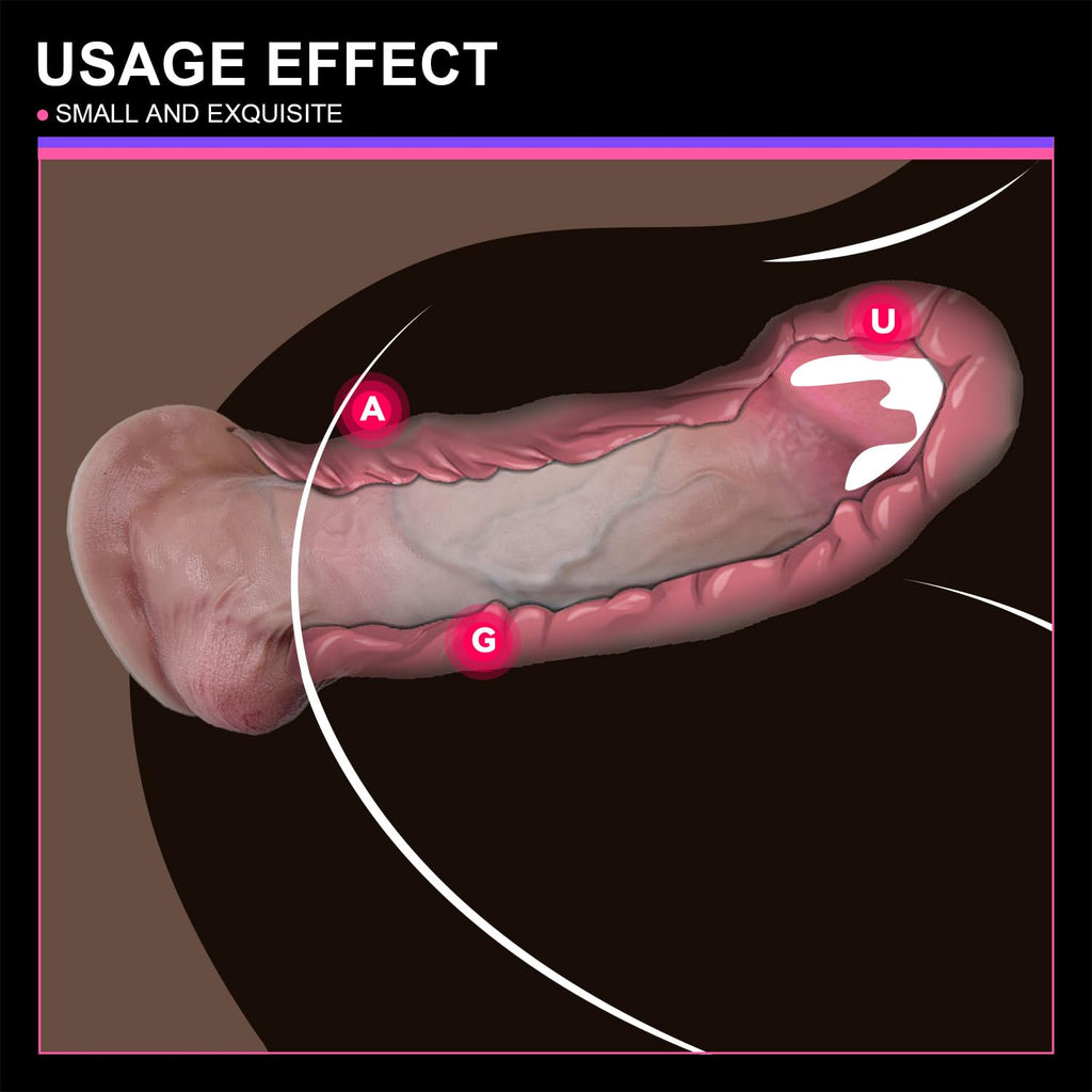 12 Inch Curved Dual Density Liquid Silicone Dildo with Suction Cup P6075