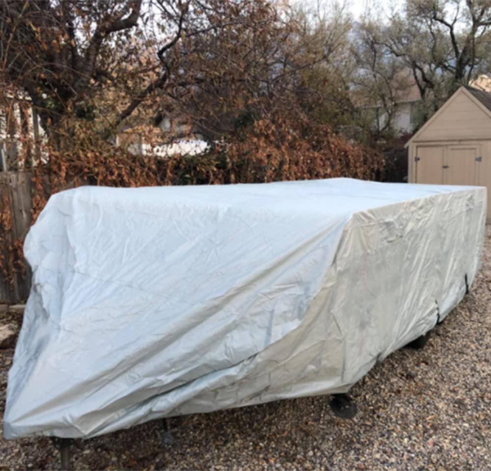 Folding Camper Travel Trailer RV Cover Waterproof 500D Oxford 14'-16' G20039