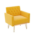 Velvet Single Sofa Chair with Tufted Back and Metal Legs X620820