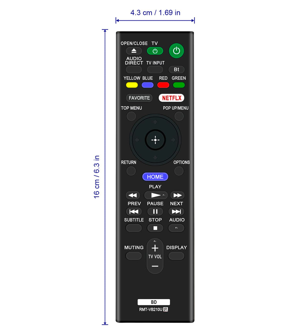 Replace Remote Control for Sony 4K Ultra HD Blu-ray Player G35573