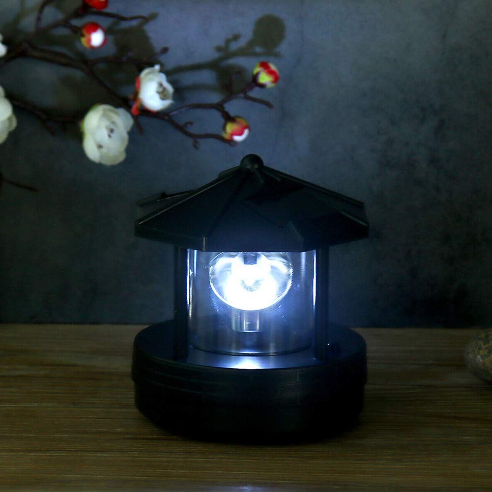 Solar Lighthouse Rotating Outdoor Waterproof LED Light A7725