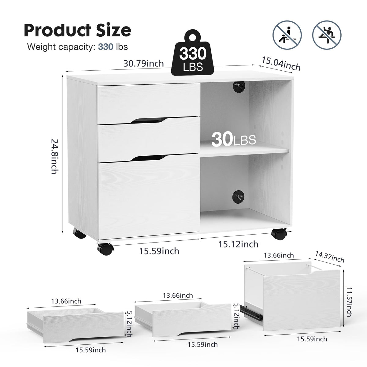 File Cabinet with 3 Drawers K82754
