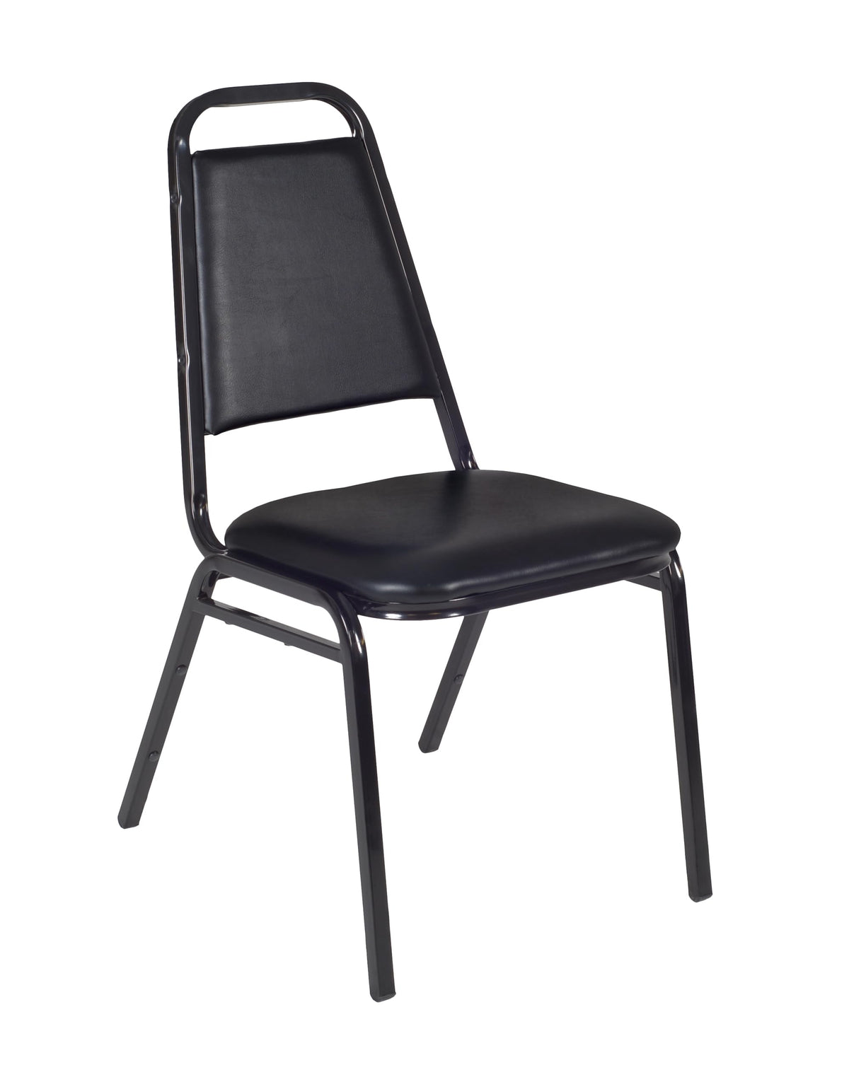 Black 4 Pack Stackable Cushioned Vinyl Chair X793