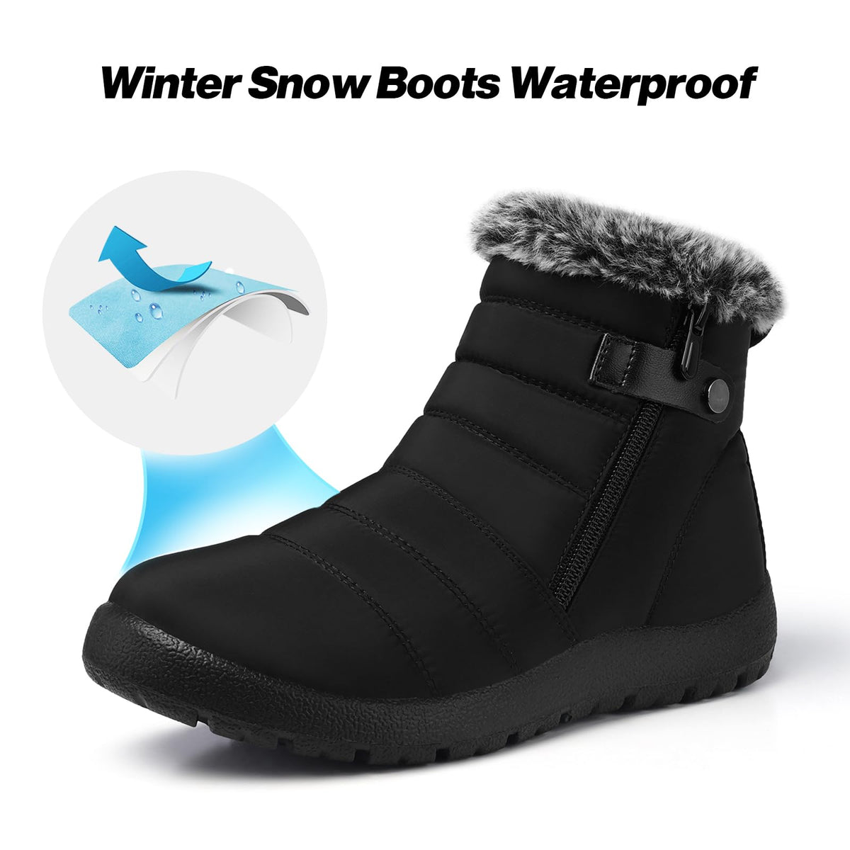 Winter Boots for Women Waterproof Non Slip A1095