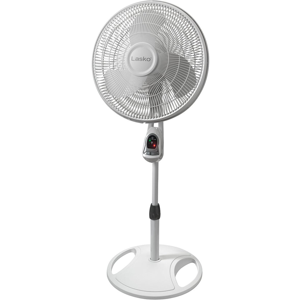 12" Utility Fan and 16" White Oscillating Pedestal Stand Fan with Remote H366