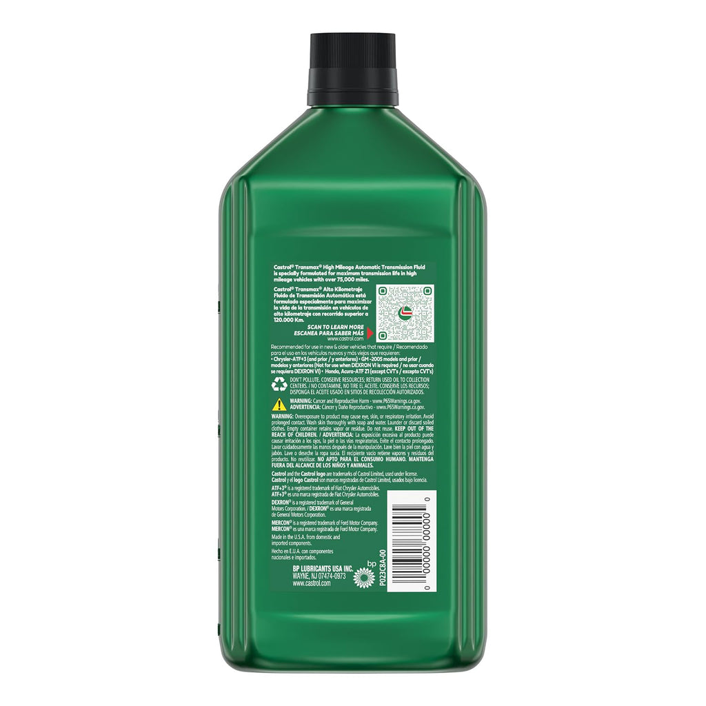 High Mileage Automatic Transmission Fluid, 1 Qt, Pack of 6 M5246