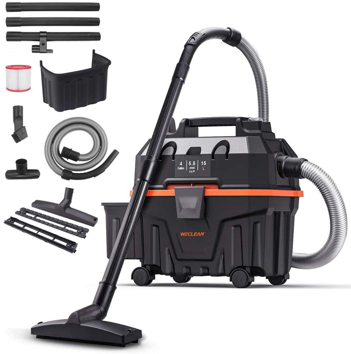 4 Gallon 5.5 Peak HP Wet Dry Vacuum Cleaner with Blower Function Q15530