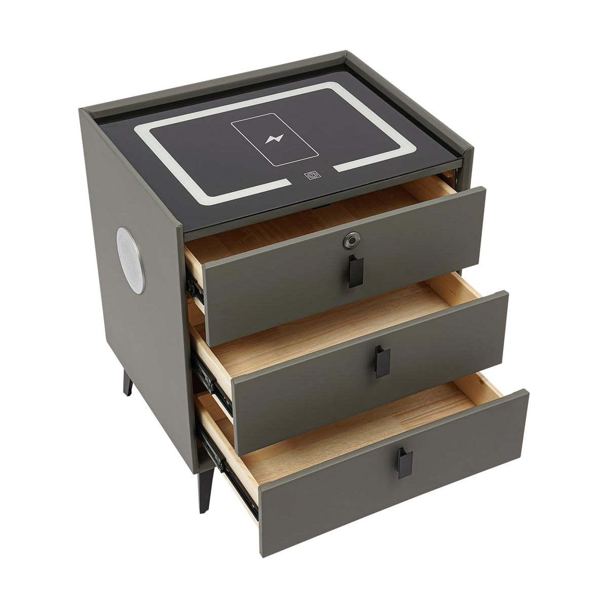 3-Drawer Bluetooth Speaker Nightstand K758