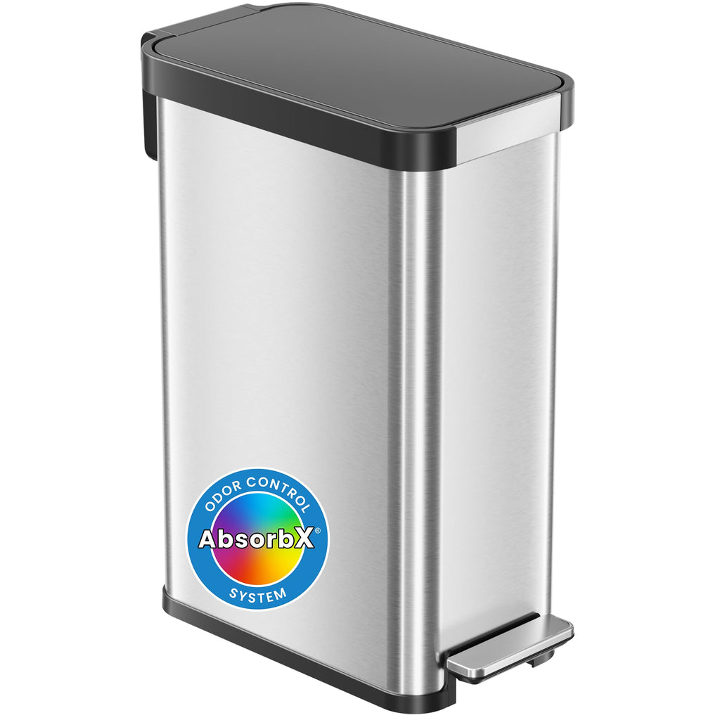 13.2 Gal / 50L Slim Step Pedal Kitchen Trash Can X456270