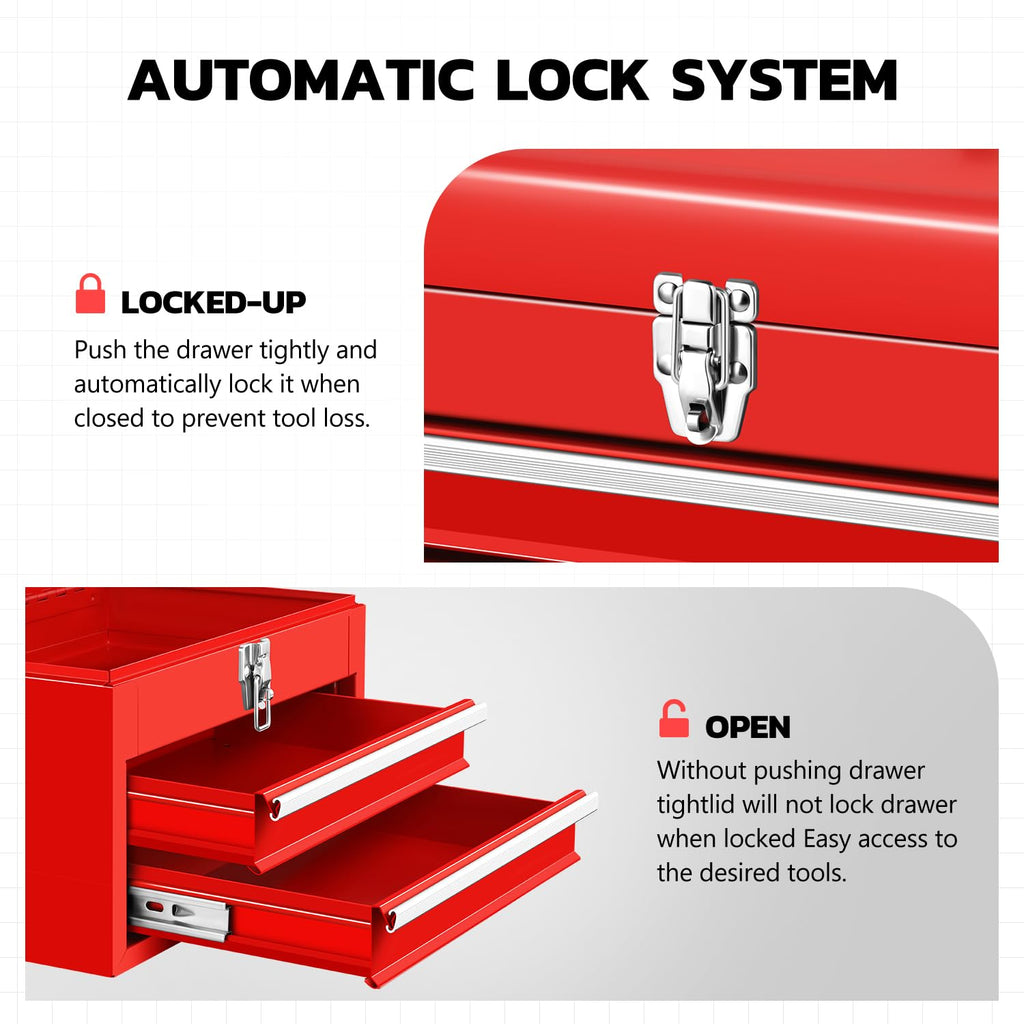 14 Inch Steel Portable Tool Box 2 Drawer M944
