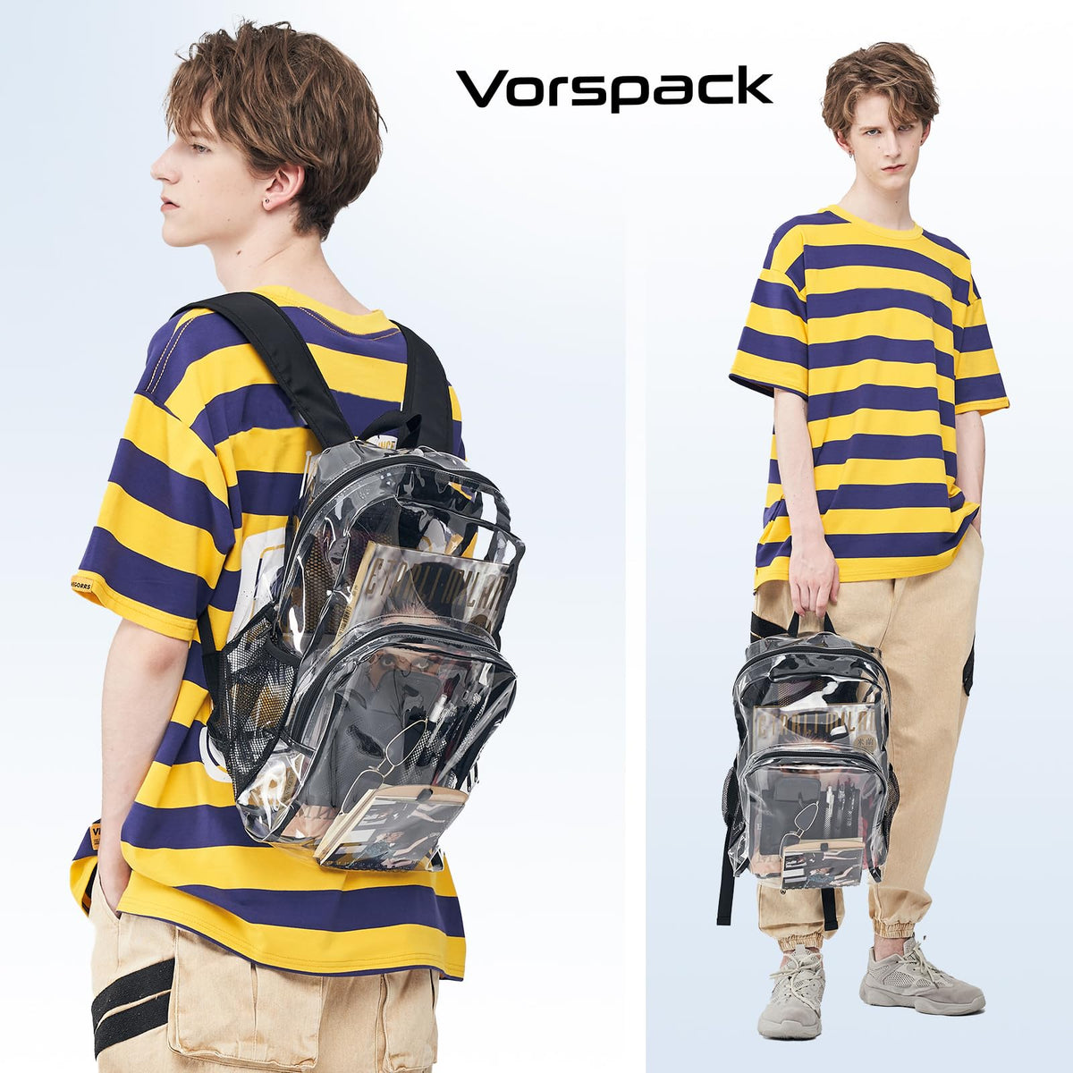 Clear Heavy Duty Black Backpack N747282