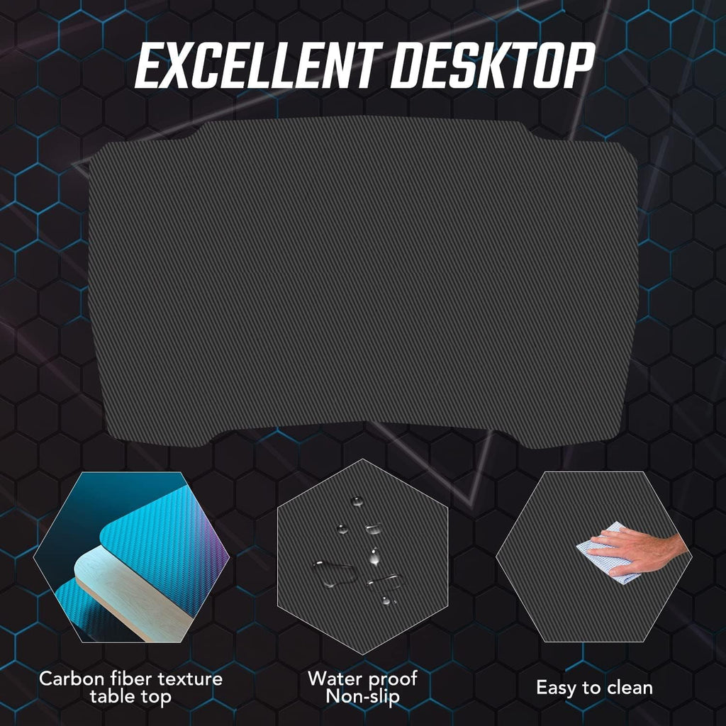 47 Inch Gaming Desk with Headphone Hook G9727