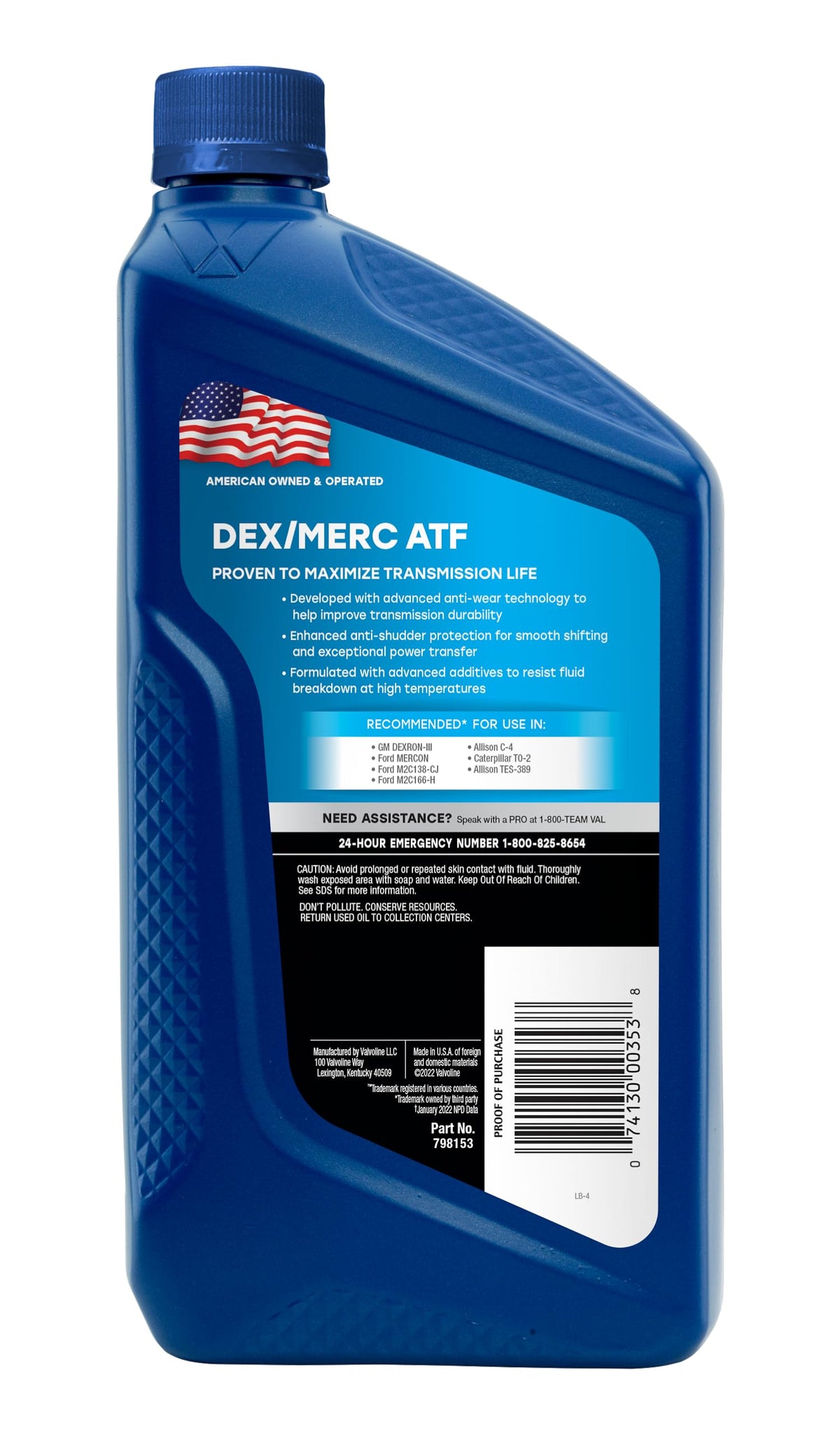 Automatic Transmission Fluid 1 QT Case of 6 T413