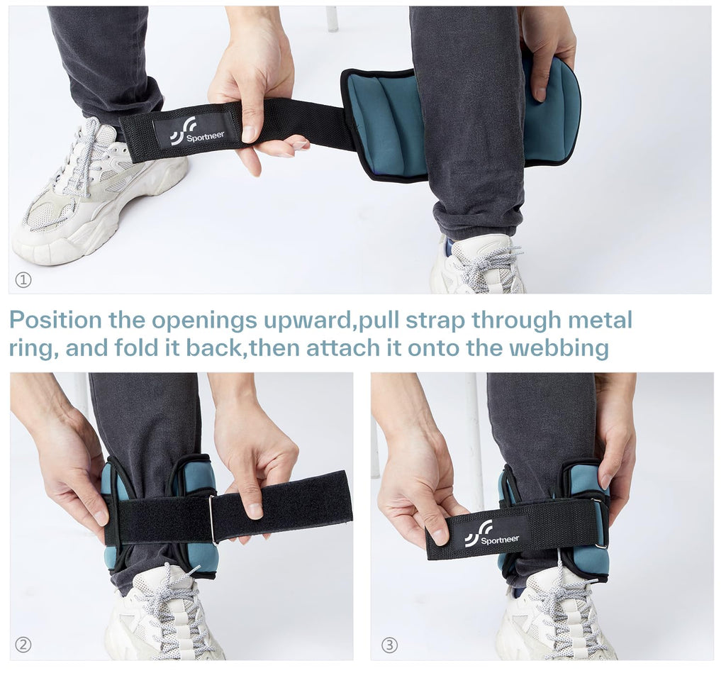 Adjustable Ankle Weights 2-10 lb per Pair F346