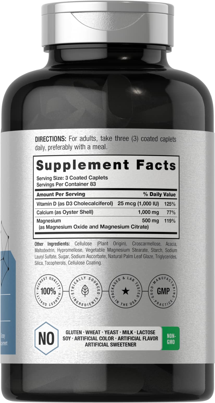 Calcium Magnesium with Vitamin D3 250 Caplets I63579