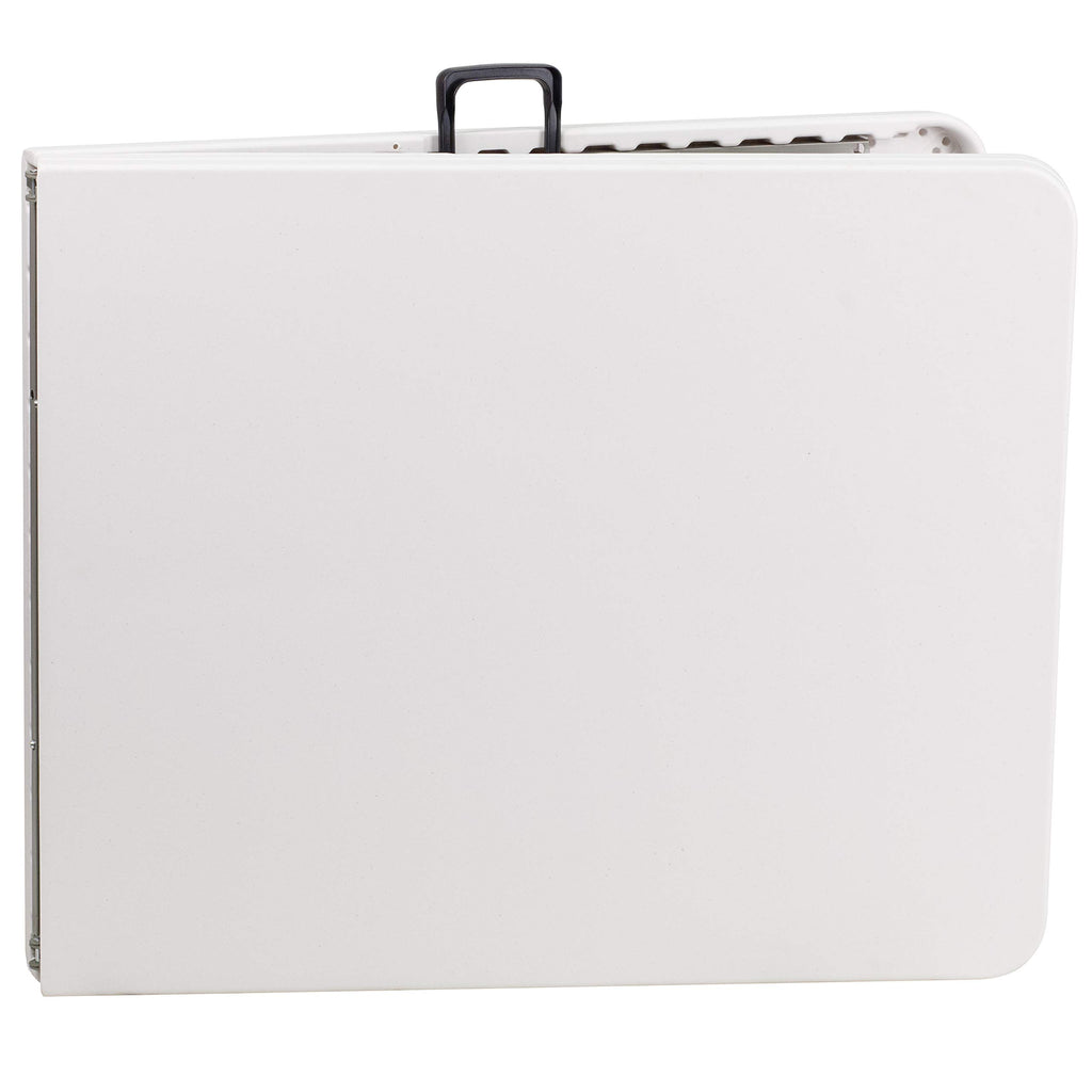 White 6-Foot Bi-Fold Plastic Folding Table Y58583