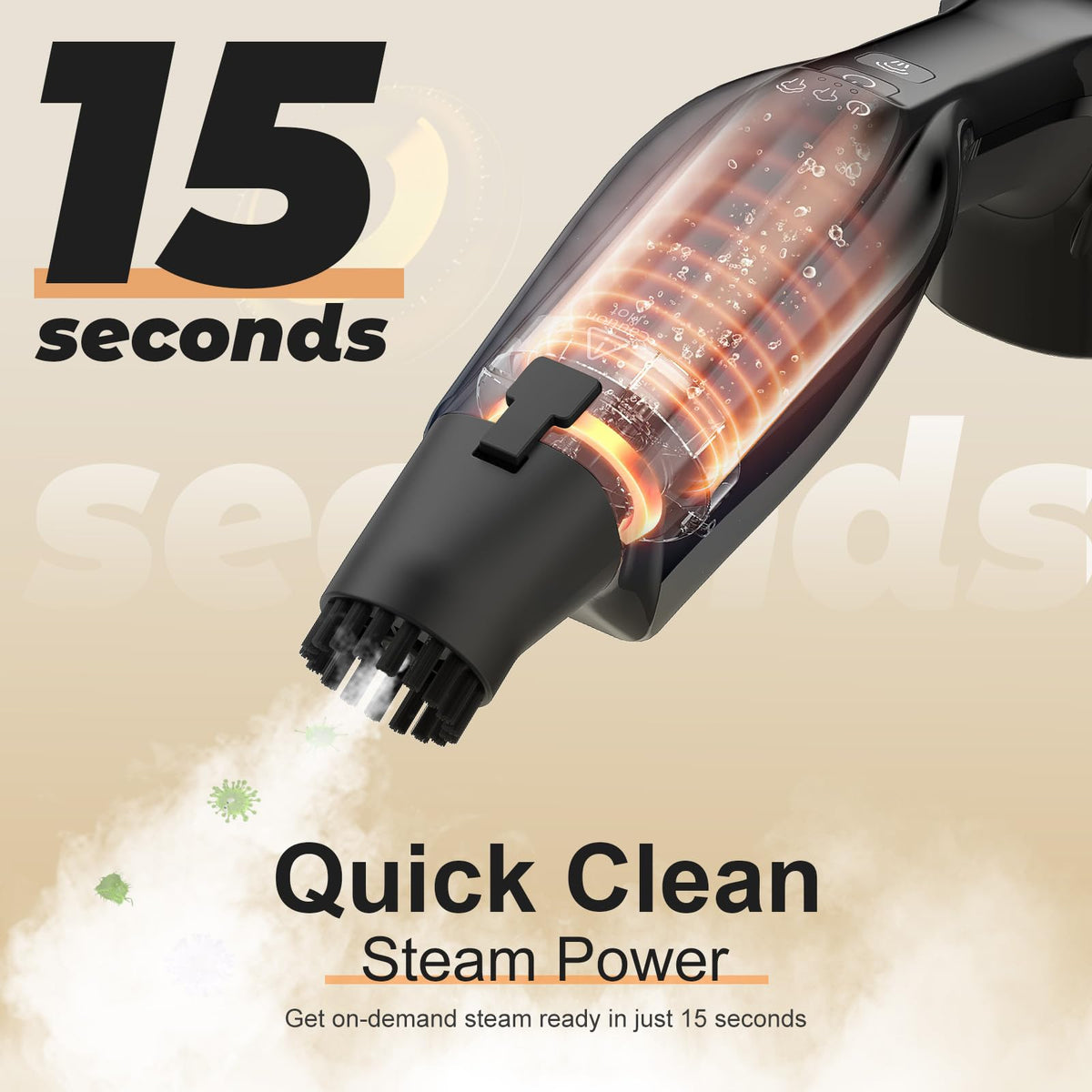 Handheld Steam Mop with 17 Accessories V92816