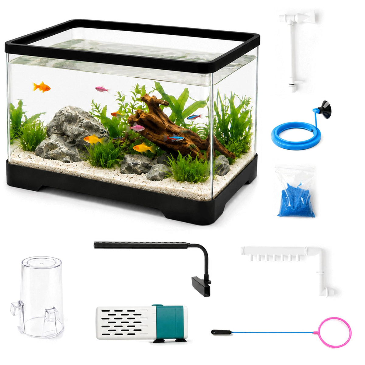 3 Gallon Acrylic Aquarium Starter Kit T5350