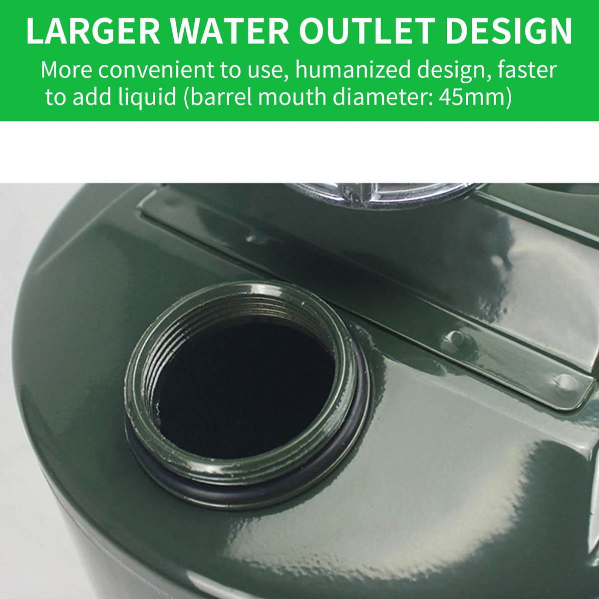 5 Gallon Square Metal Storage Can with Flexible Spout Q12658