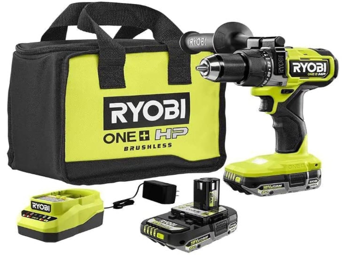 18V Brushless Cordless 1/2 in. Hammer Drill Kit with 2.0 Ah Batteries J57163