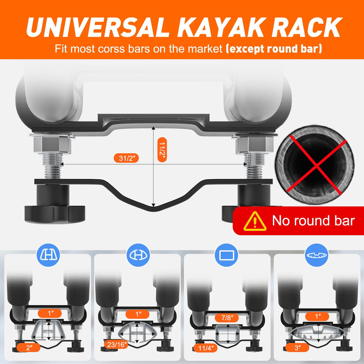 2 Pairs Kayak Carrier Racks S44077
