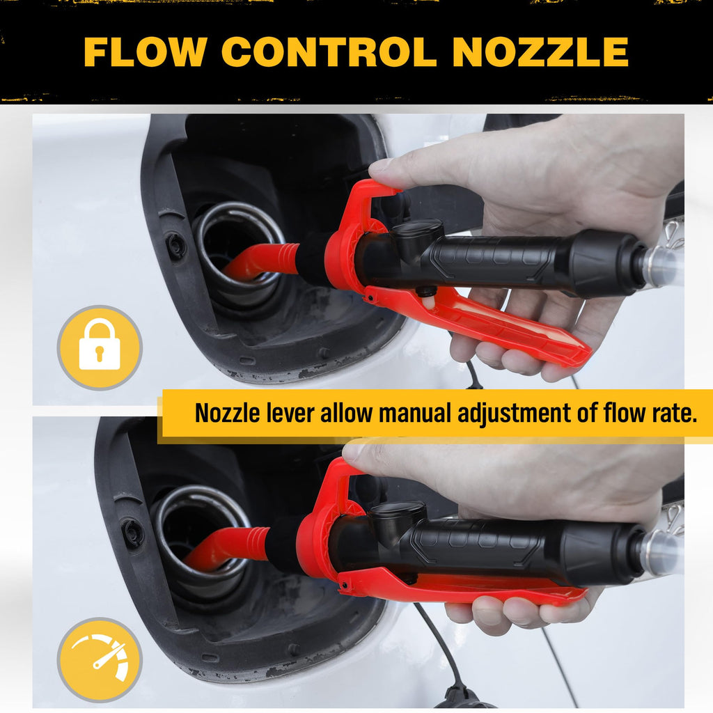 Portable Battery Powered Red Electric Fuel Water Transfer Pump 2.4 GPM F741