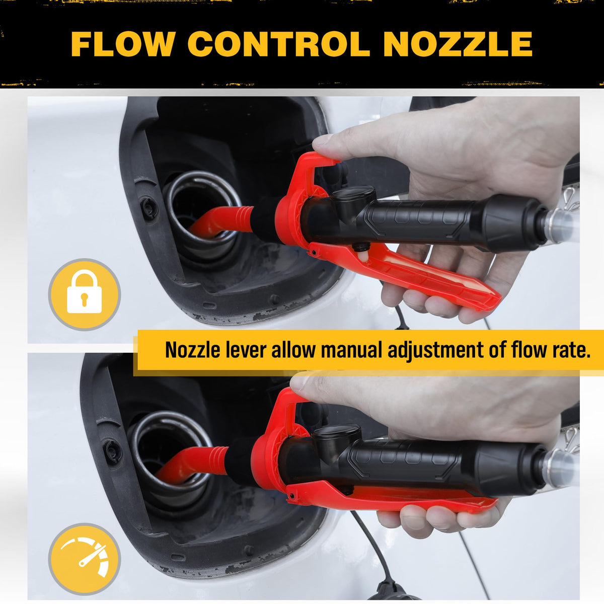 Portable Battery Powered Red Electric Fuel Water Transfer Pump 2.4 GPM F741