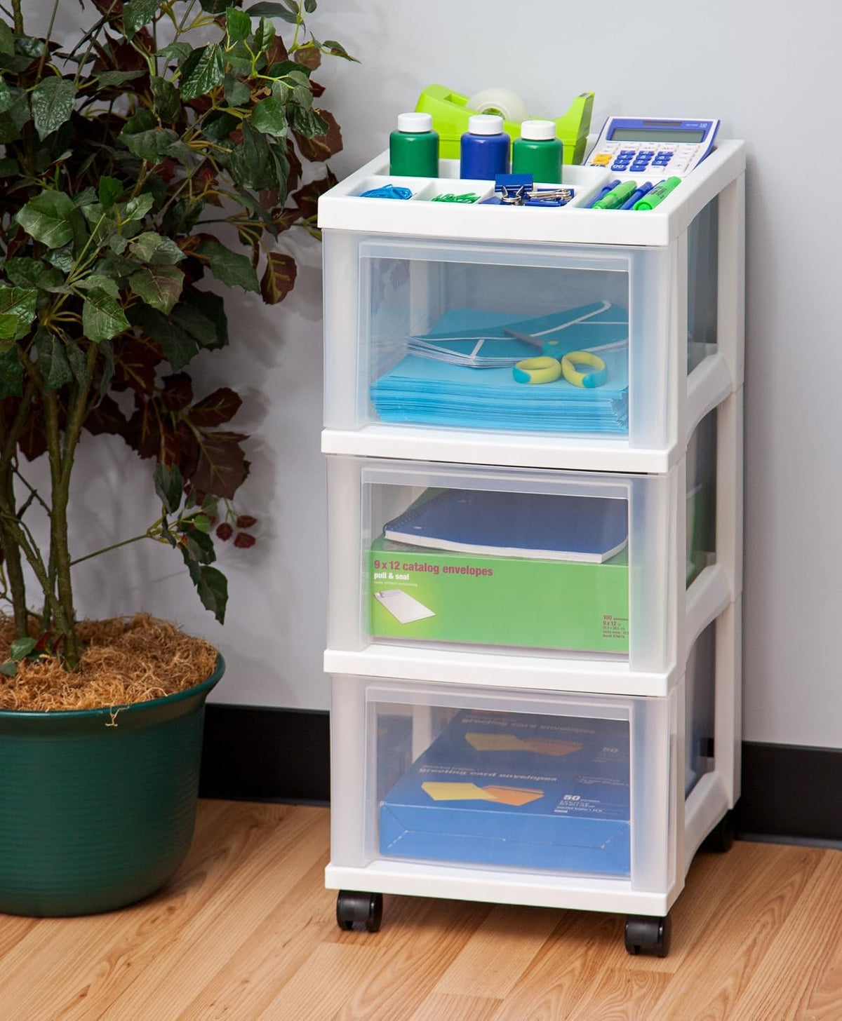 3 Drawer Rolling Storage Cart Q96080