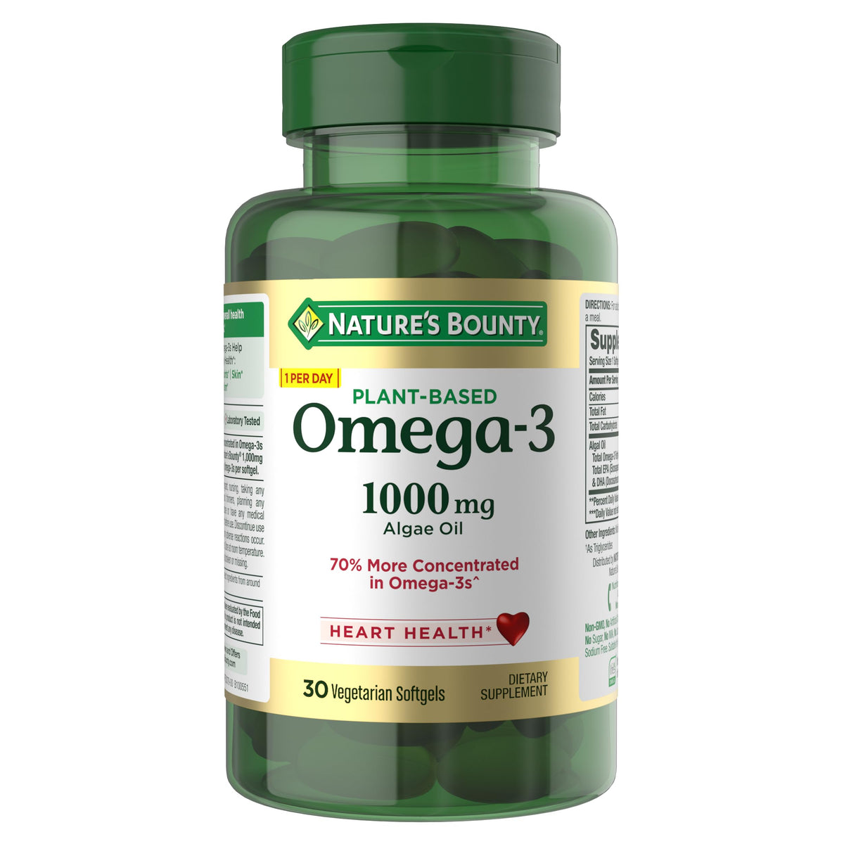 Plant-Based Omega 3 Fatty Acid Supplement 30 Ct O997058