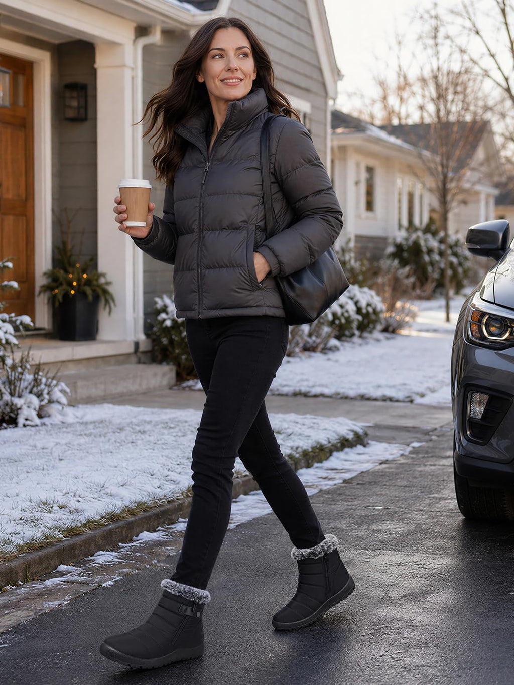 Winter Boots for Women Waterproof Non Slip A1095