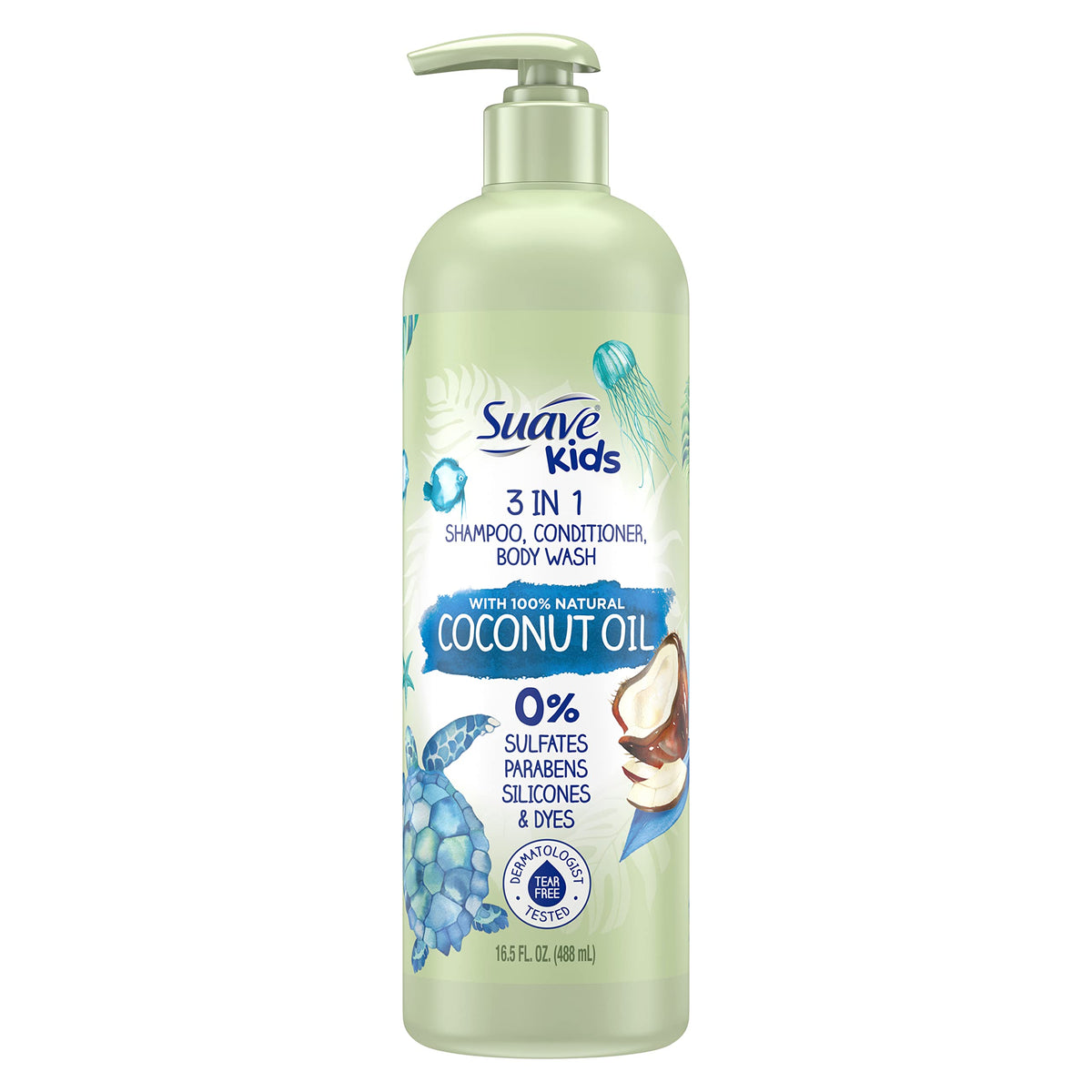3 in 1 Shampoo Conditioner Body Wash with Coconut Oil 16.5 oz Y580695