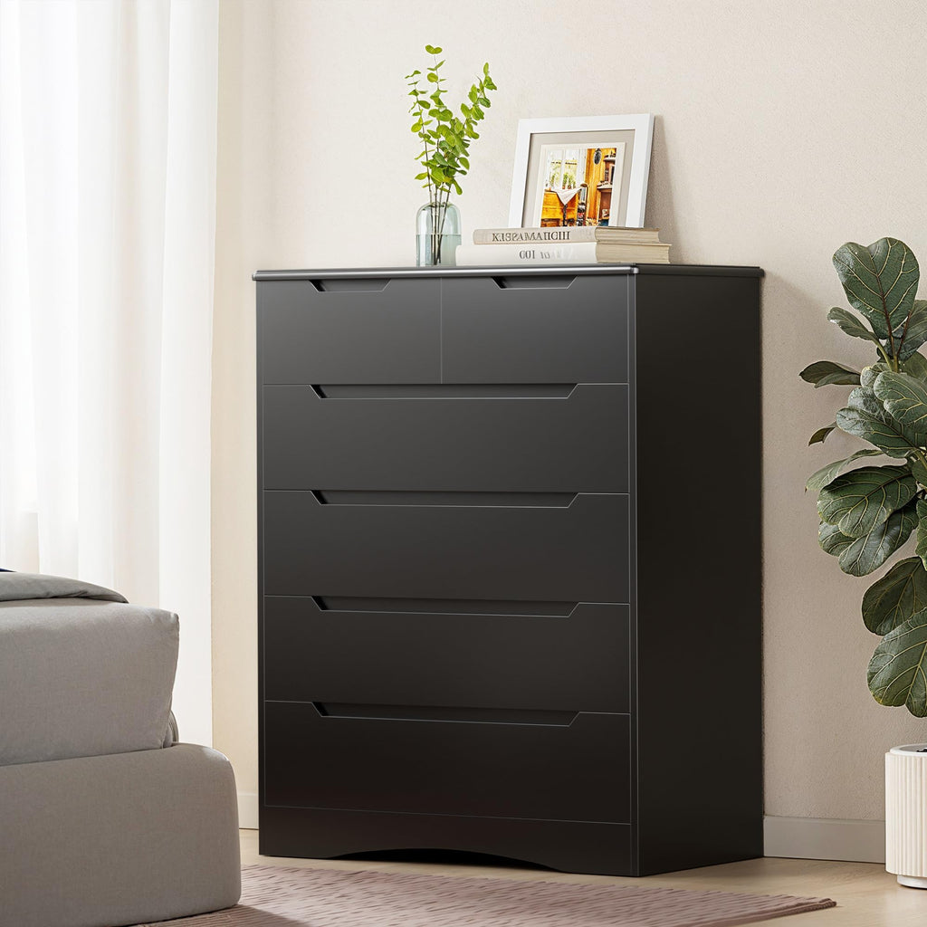 Black 6 Drawer Dresser Z8079